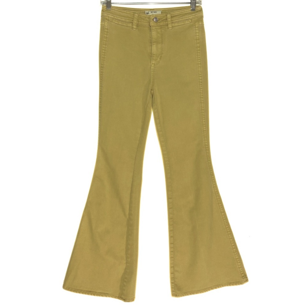 FREE PEOPLE Women’s Flare Bootcut Mustard Pant Size 26